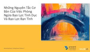 NHỮNG NGUYÊN TẮC CƠ BẢN CỦA VIỆC PHÒNG NGỪA BẠO LỰC TÌNH DỤC VÀ BẠO LỰC BẠN TÌNH