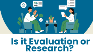 Comparing Evaluation and Research