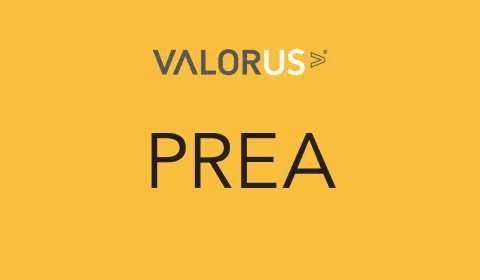 Orange logo with VALORUS heading and PREA text